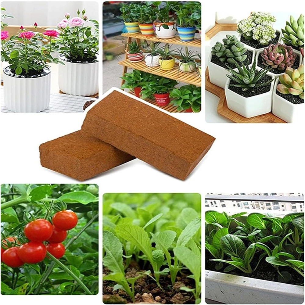 Compressed Coconut Coir Brick - Low Salt Sterilized Coconut Fiber Substrate for Plants Grow Flower Vegetables 第6张-Jorbangpet