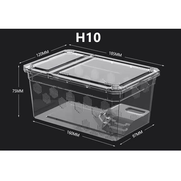 Stackable Reptile Breeding Box-  Portable  Transparent Plastic Enclosure with Ventilated Lids for Frogs Spiders  第11张