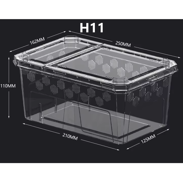 Stackable Reptile Breeding Box-  Portable  Transparent Plastic Enclosure with Ventilated Lids for Frogs Spiders  第12张