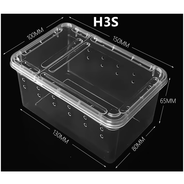 Stackable Reptile Breeding Box-  Portable  Transparent Plastic Enclosure with Ventilated Lids for Frogs Spiders  第4张