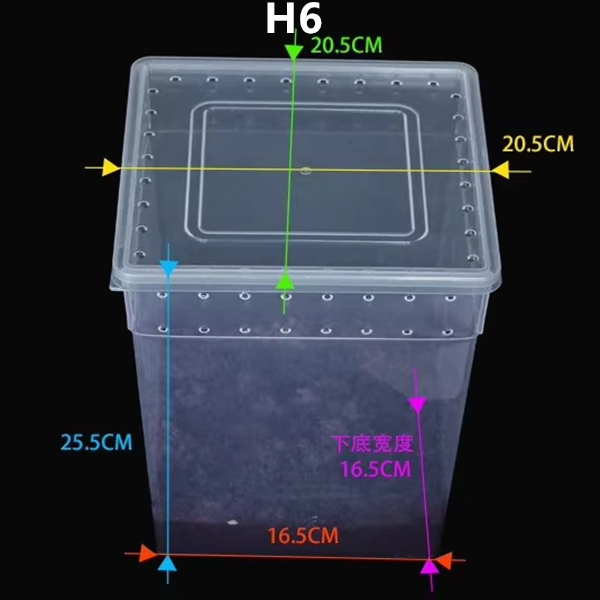 Stackable Reptile Breeding Box-  Portable  Transparent Plastic Enclosure with Ventilated Lids for Frogs Spiders  第7张