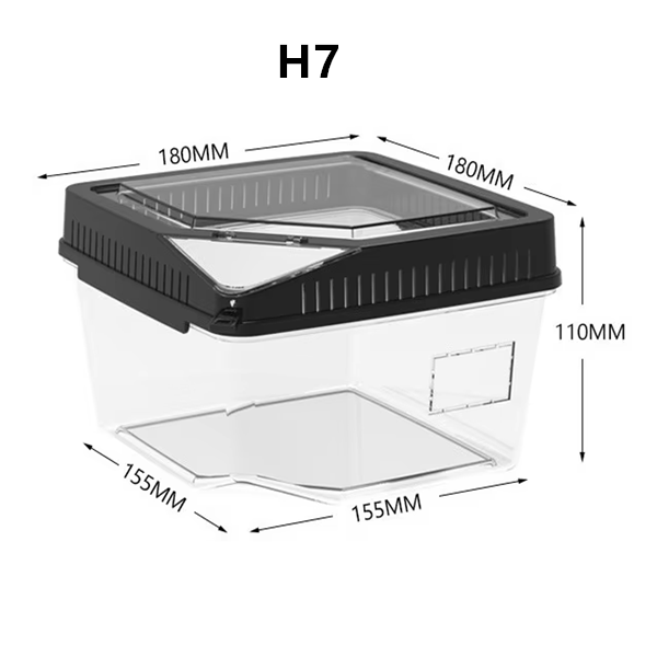 Stackable Reptile Breeding Box-  Portable  Transparent Plastic Enclosure with Ventilated Lids for Frogs Spiders  第8张